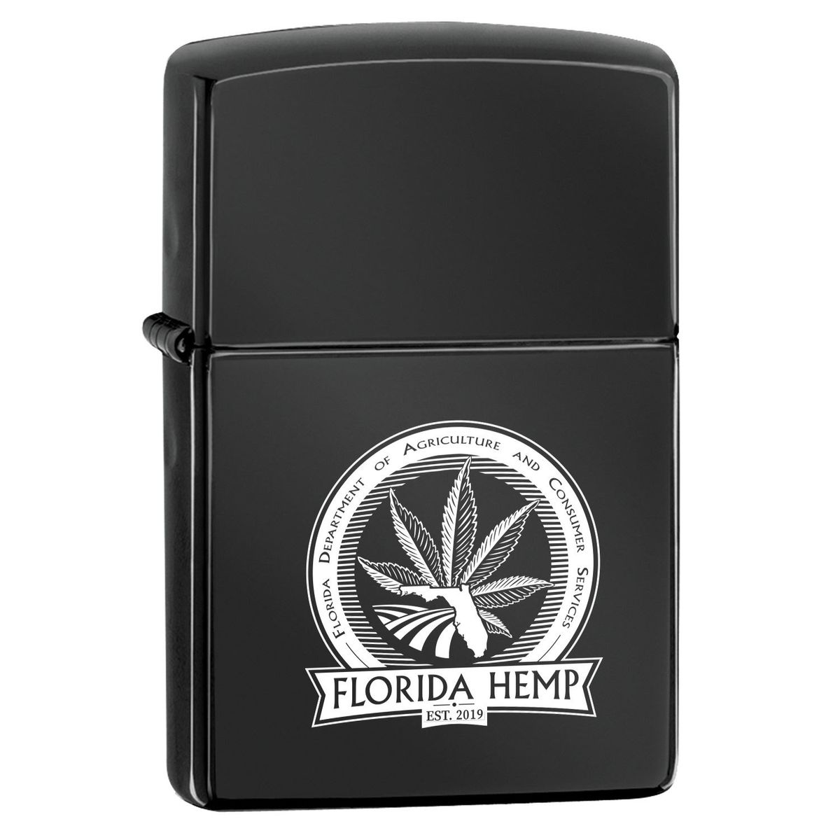 High Polish Black Zippo Windproof Lighter - 24756 | BigPromotions, image size:1200x1200