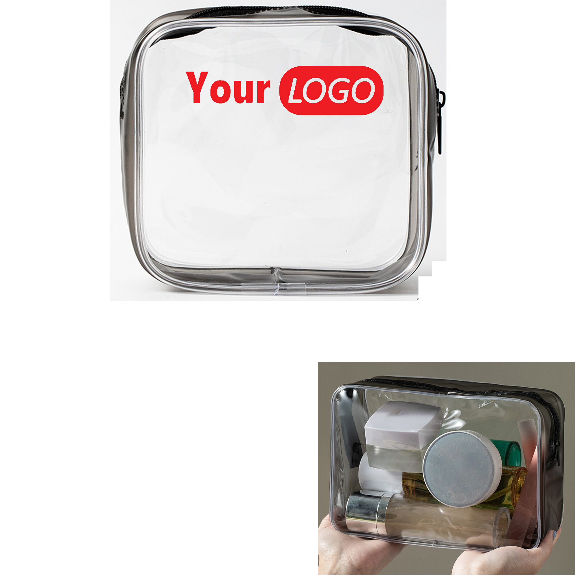 Pvc Zippered Transparent Cosmetics Bag 4