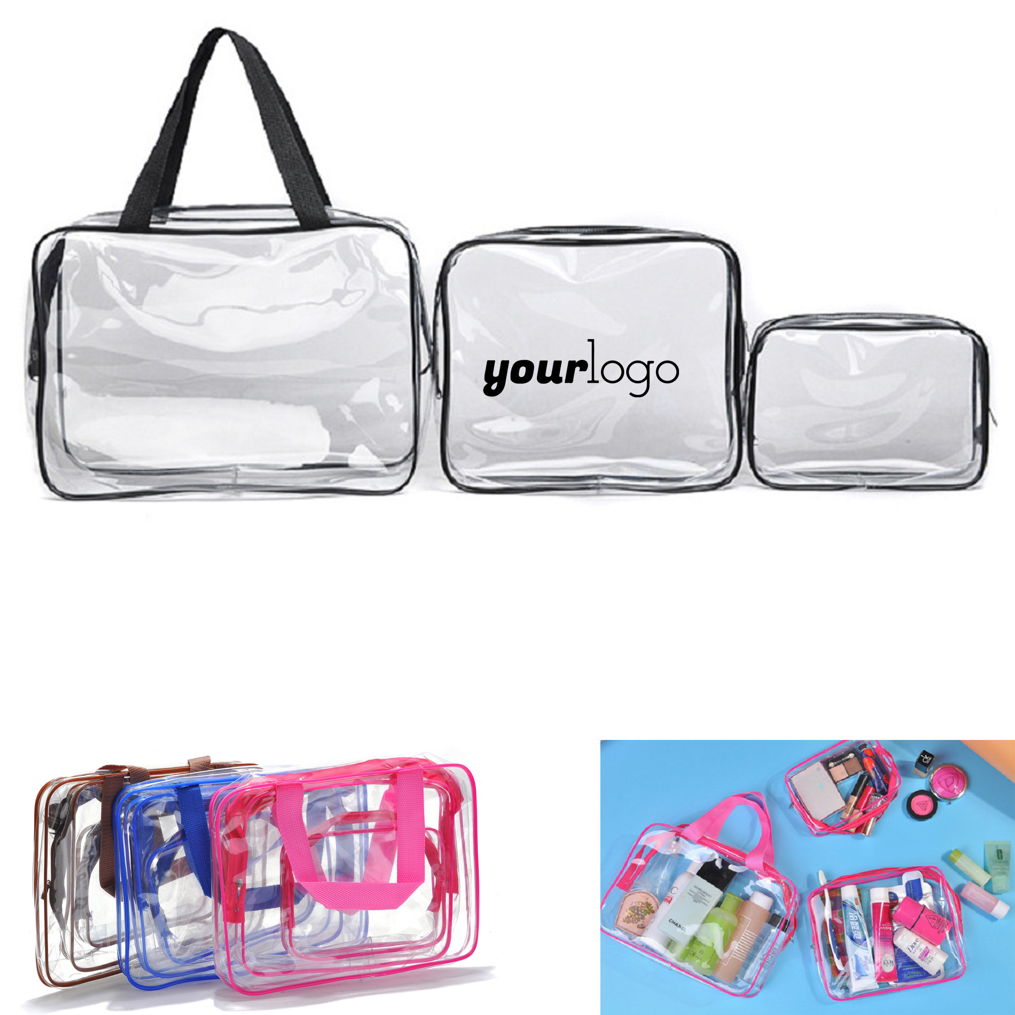 Large Capacity Clear PVC Cosmetic Organizer 8