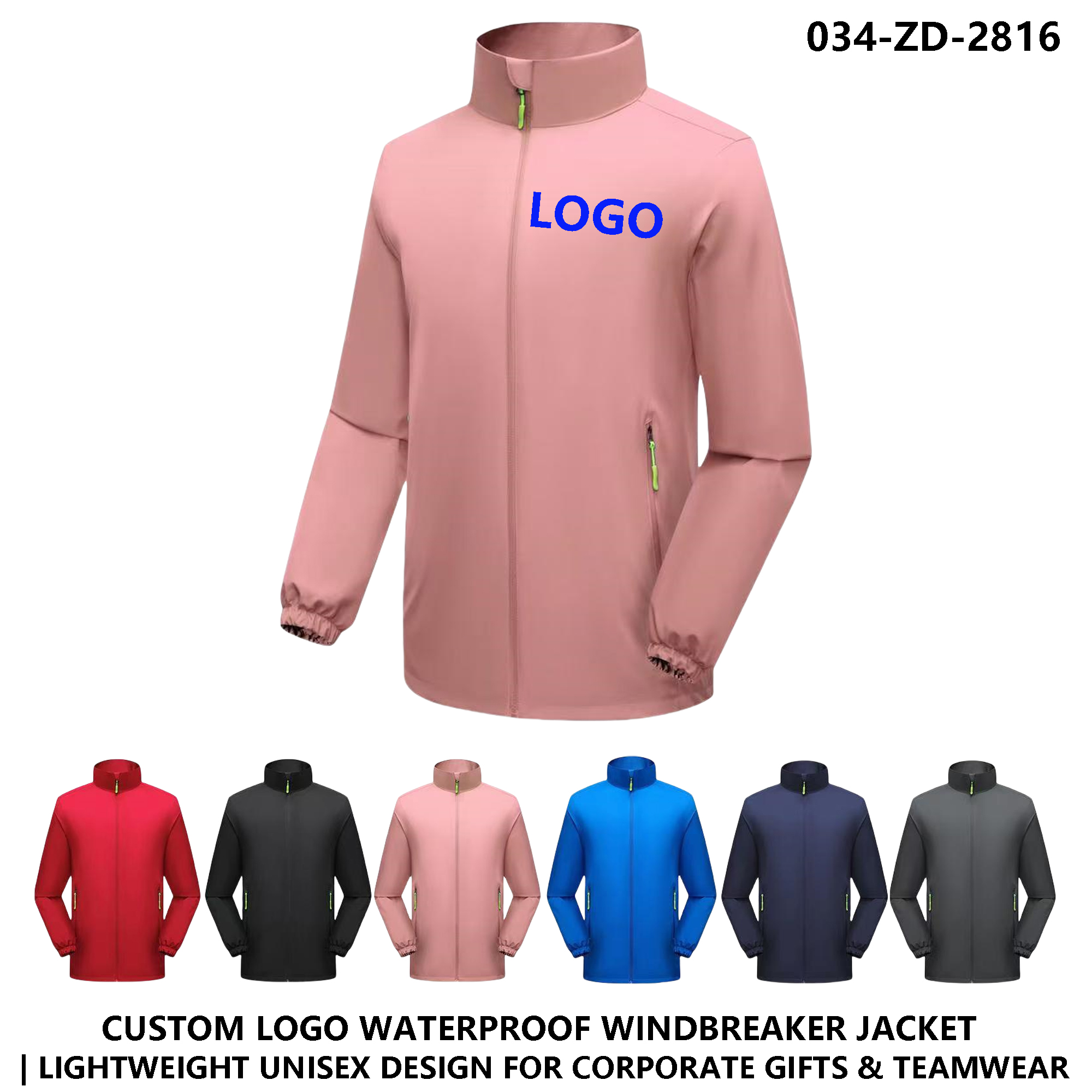 Custom Logo Waterproof Windbreaker Jacket - Perfect Corporate Gift 3