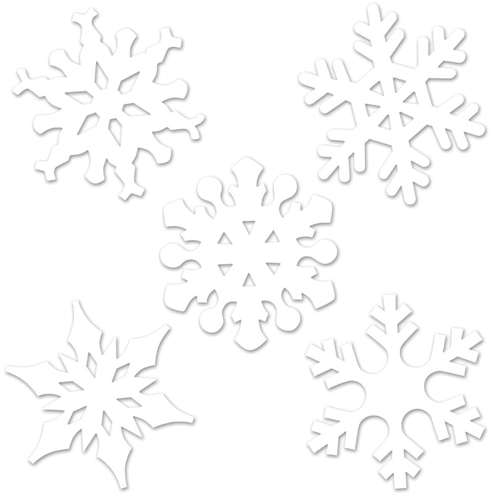 Mini Snowflake Cutouts - White 10 Pk 3