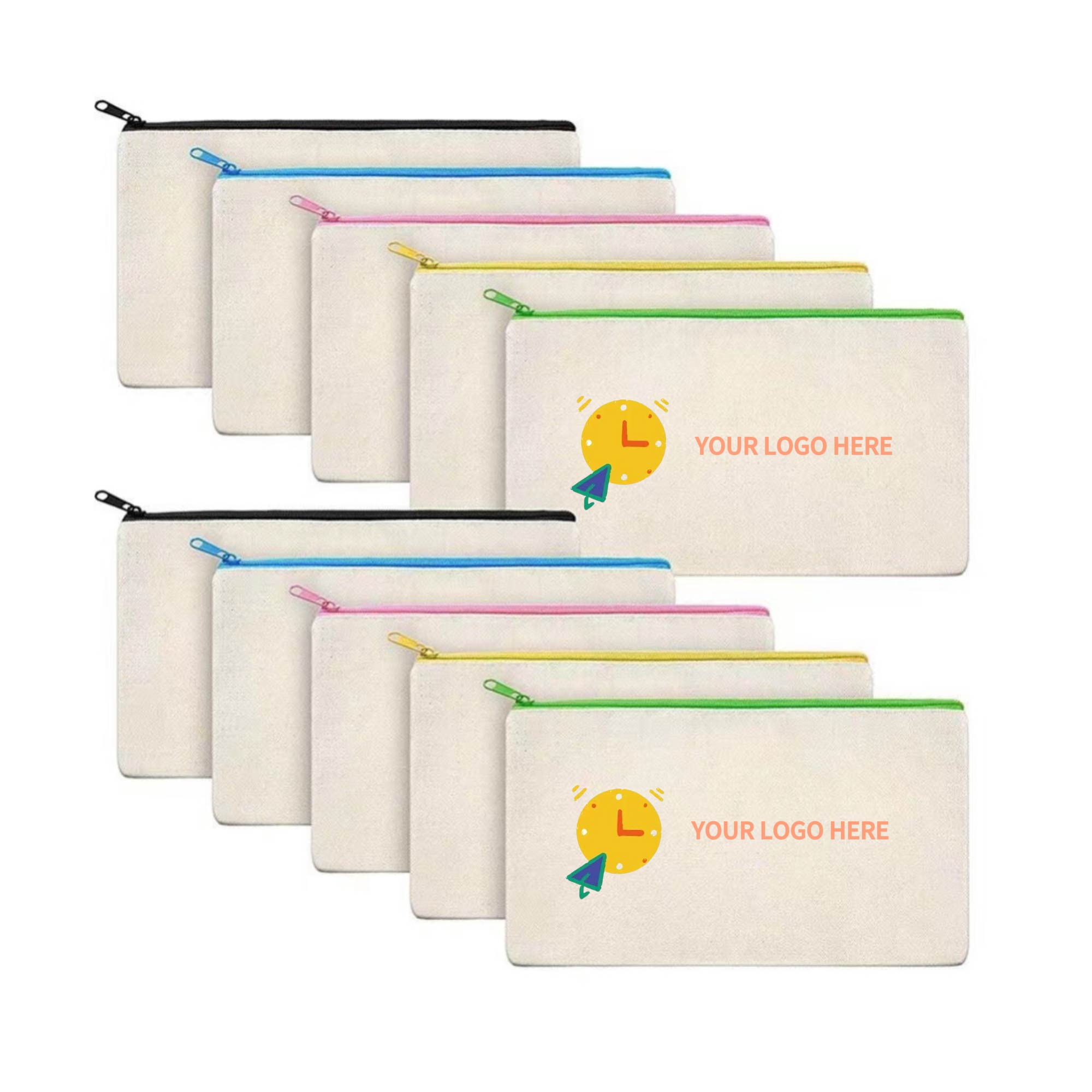 MOQ 10 pcs Canvas Zipper Pouch 4