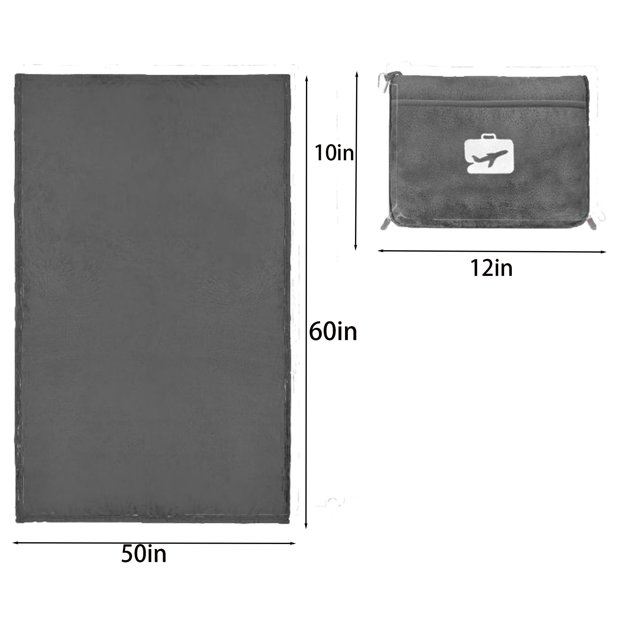 Airplane Travel Blanket Detachable Design 7