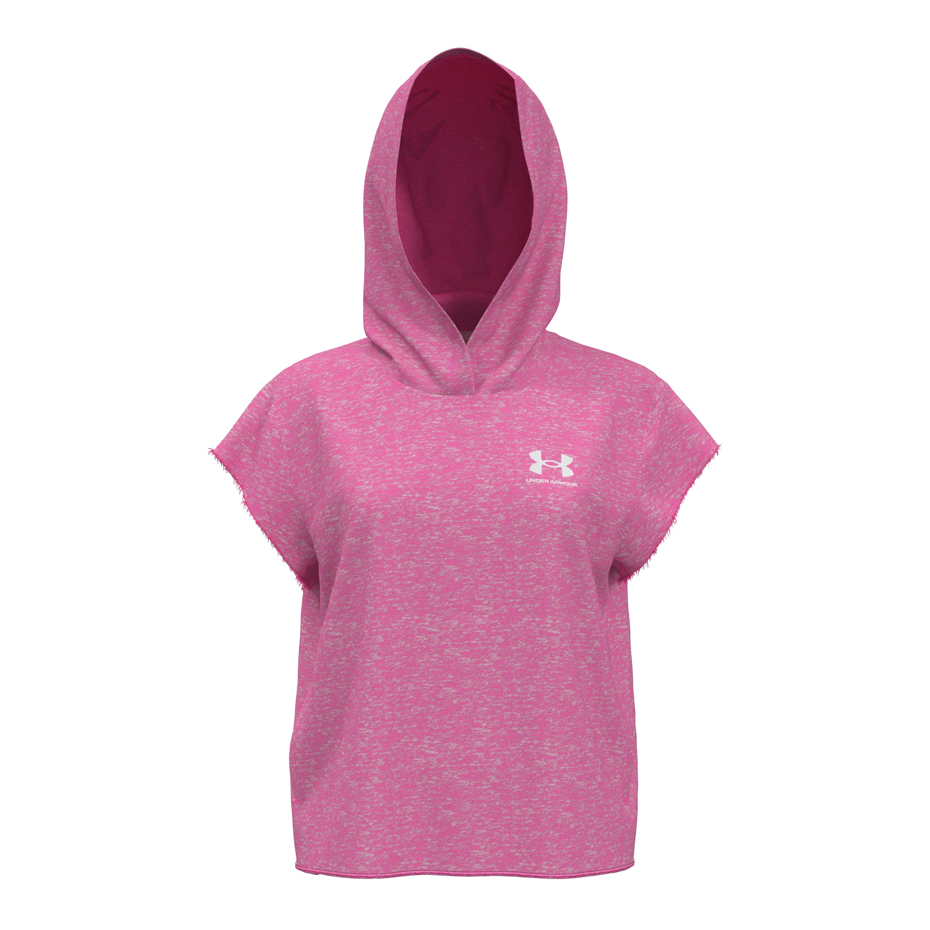 Girls' UA Rival Terry Short Sleeve Hoodie  4
