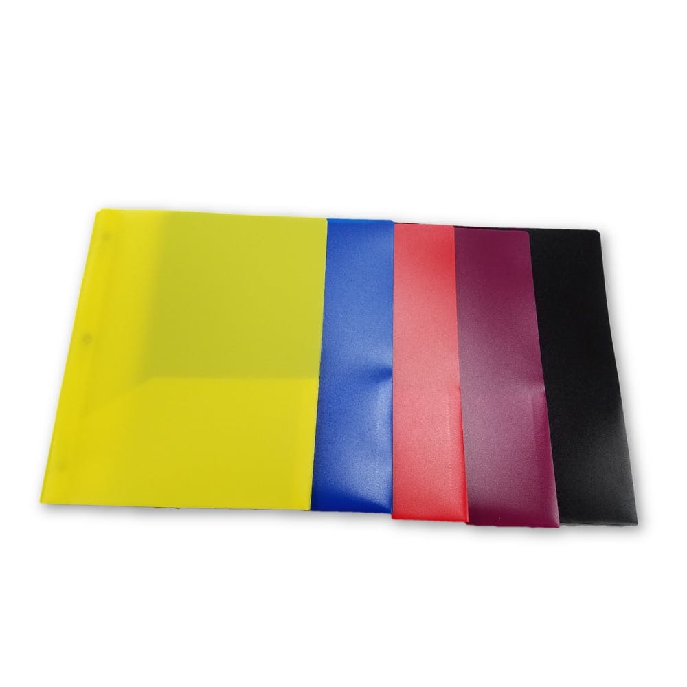 2 Pocket Folders - Assorted Colors 3 Prong 3