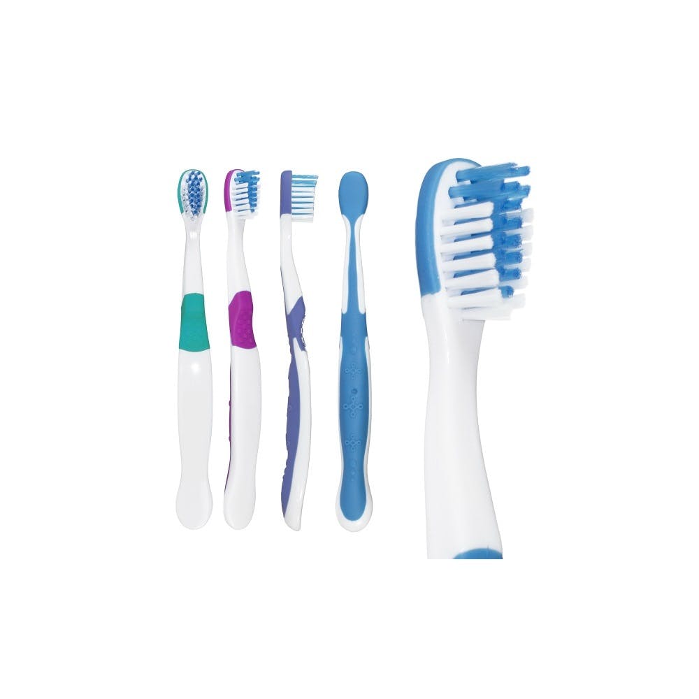 Classic Kids' Toothbrushes - 29 Tufts 4 Colors Ages 3-9 2