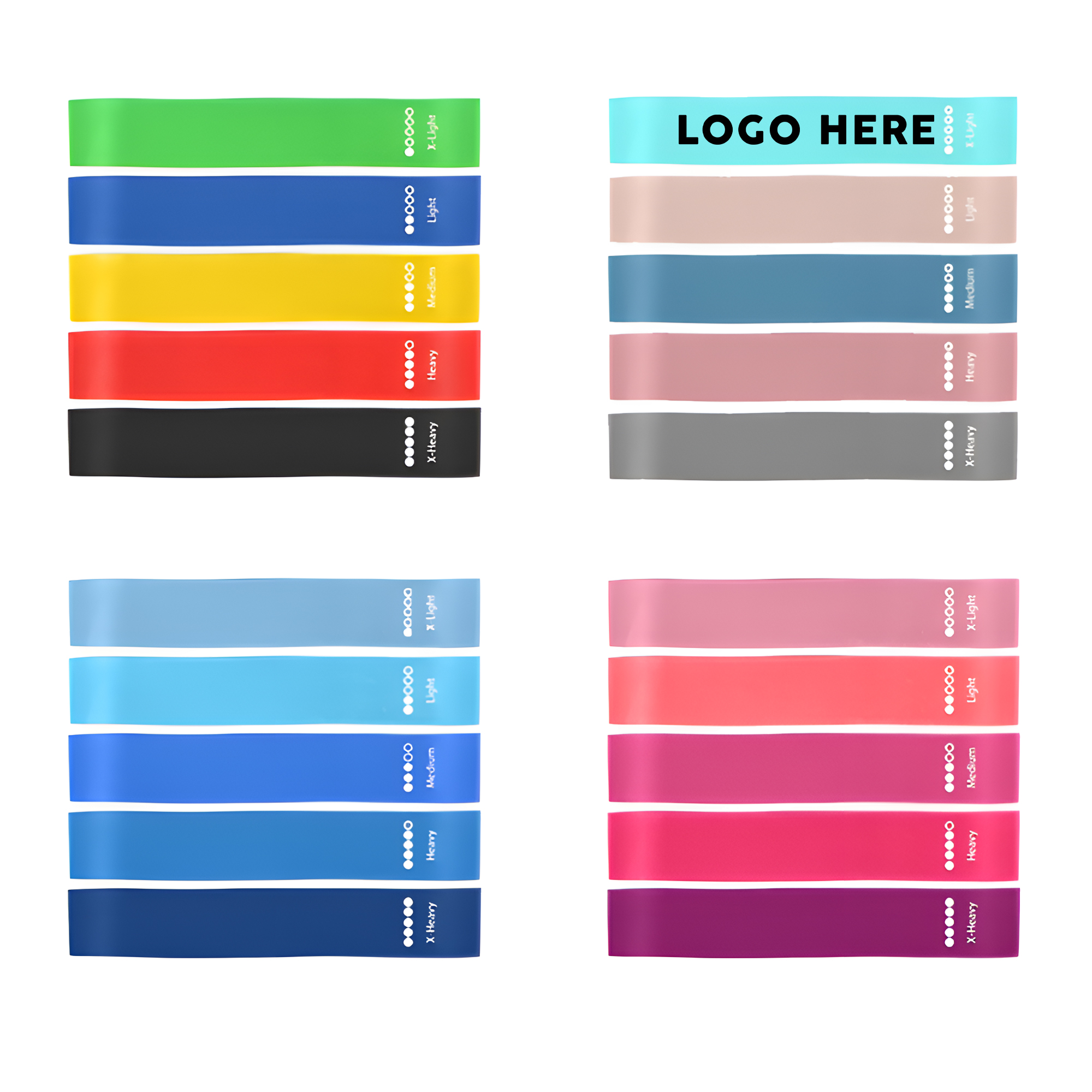 MOQ 50 Resistance Bands for Yoga Squats Booty Workout