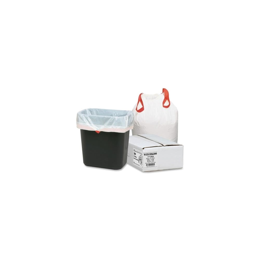 Drawstring Trash Liners - 13 Gallon 0.90 MIL 3