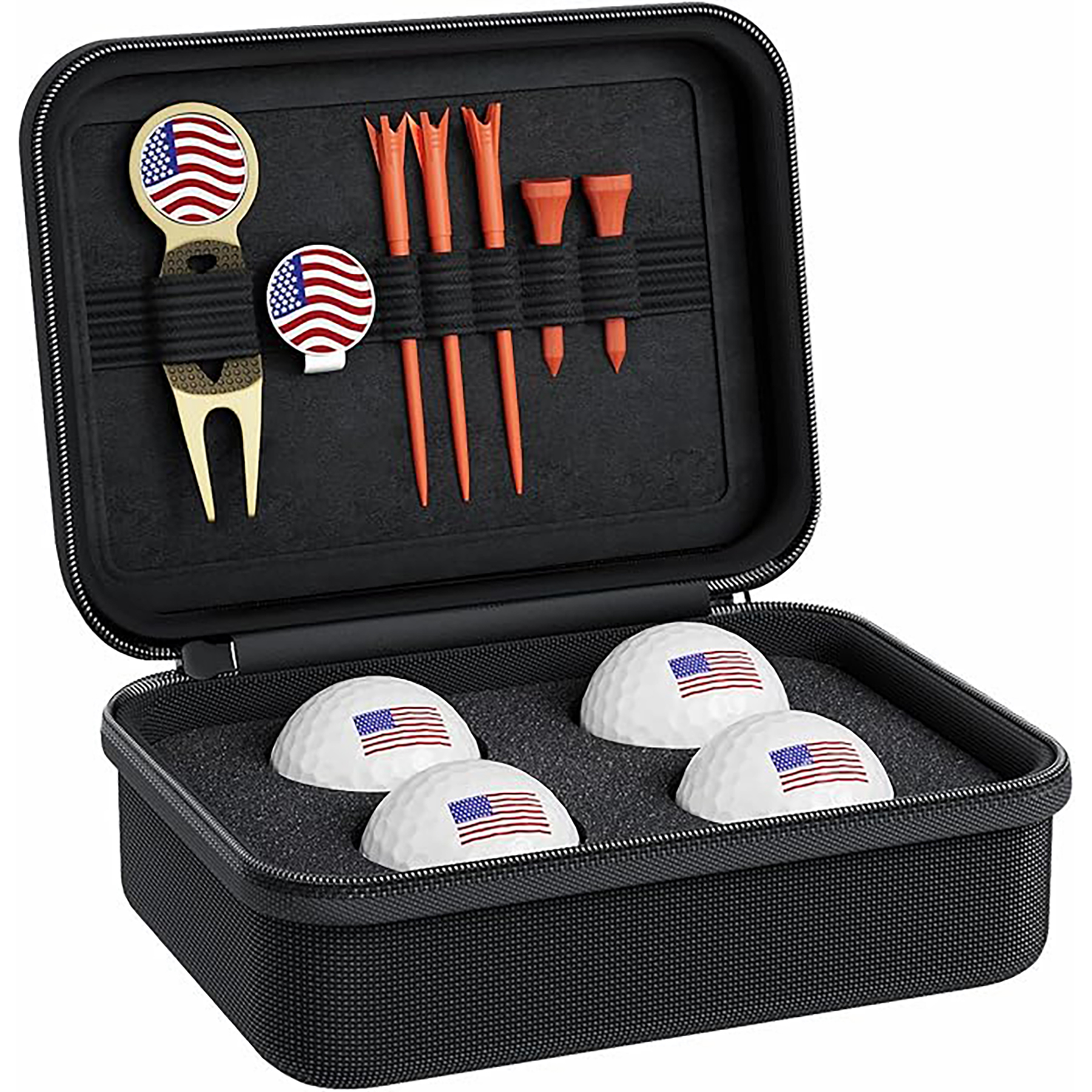 Golf Accessories Set with Premium Leather Case 4