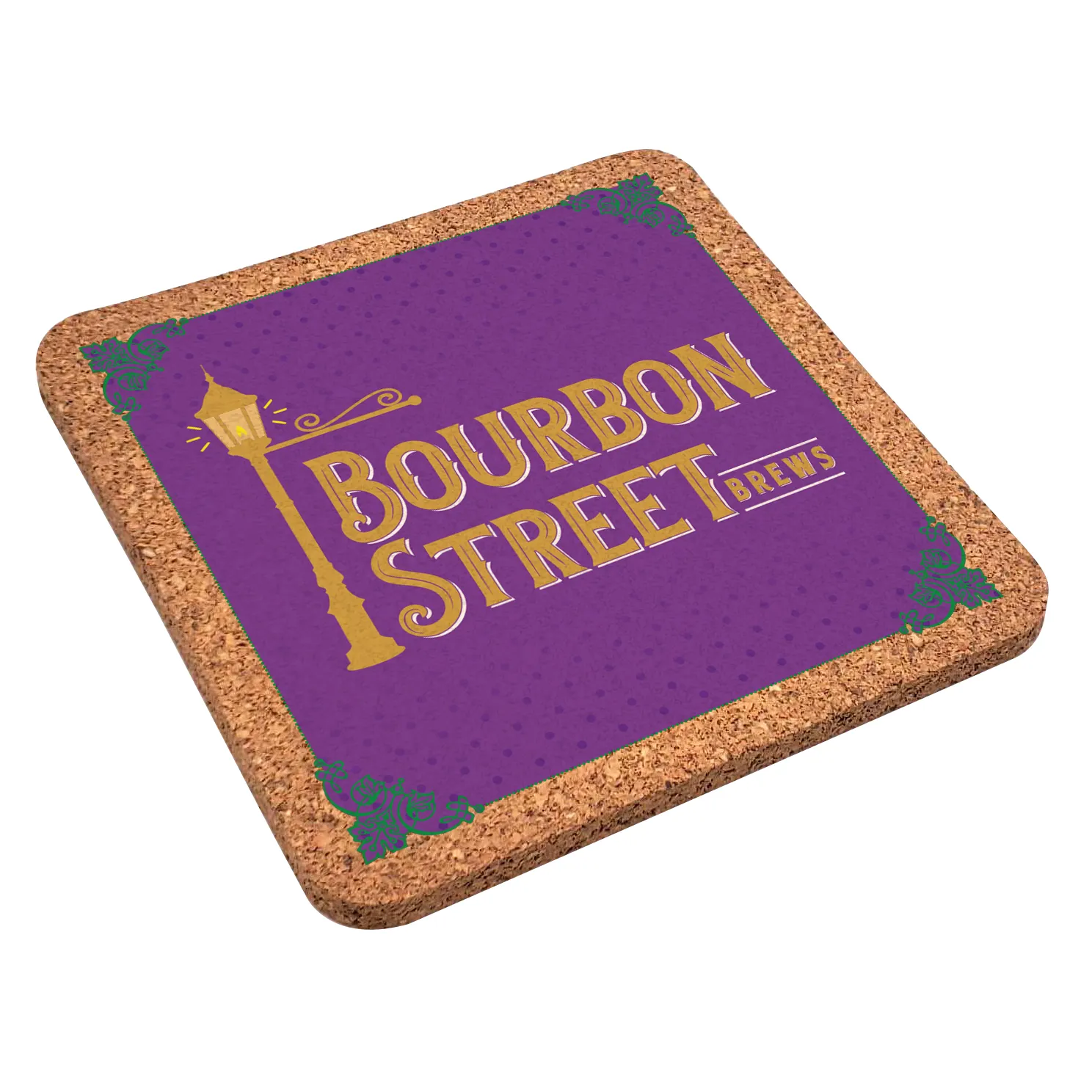 Cork Wood Coaster set of 2 22