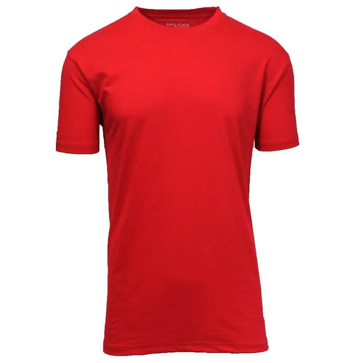 Men's Crew Neck Tees - Red Large 3