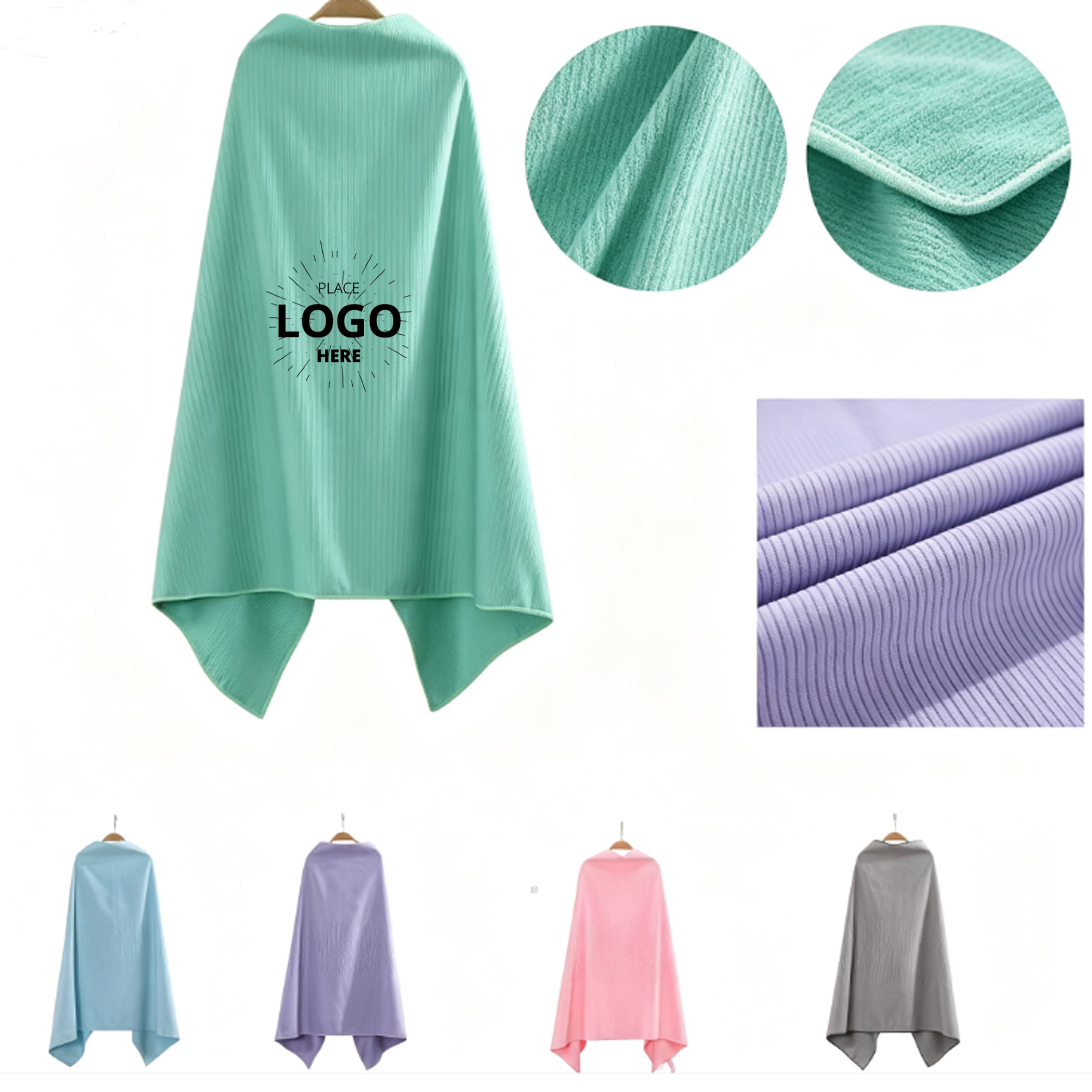 Custom Ribbed Bath Towel 2