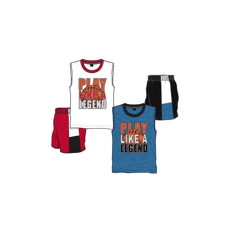 Boys 2Pc Knit Tank Short Sets - Size 4-7 2