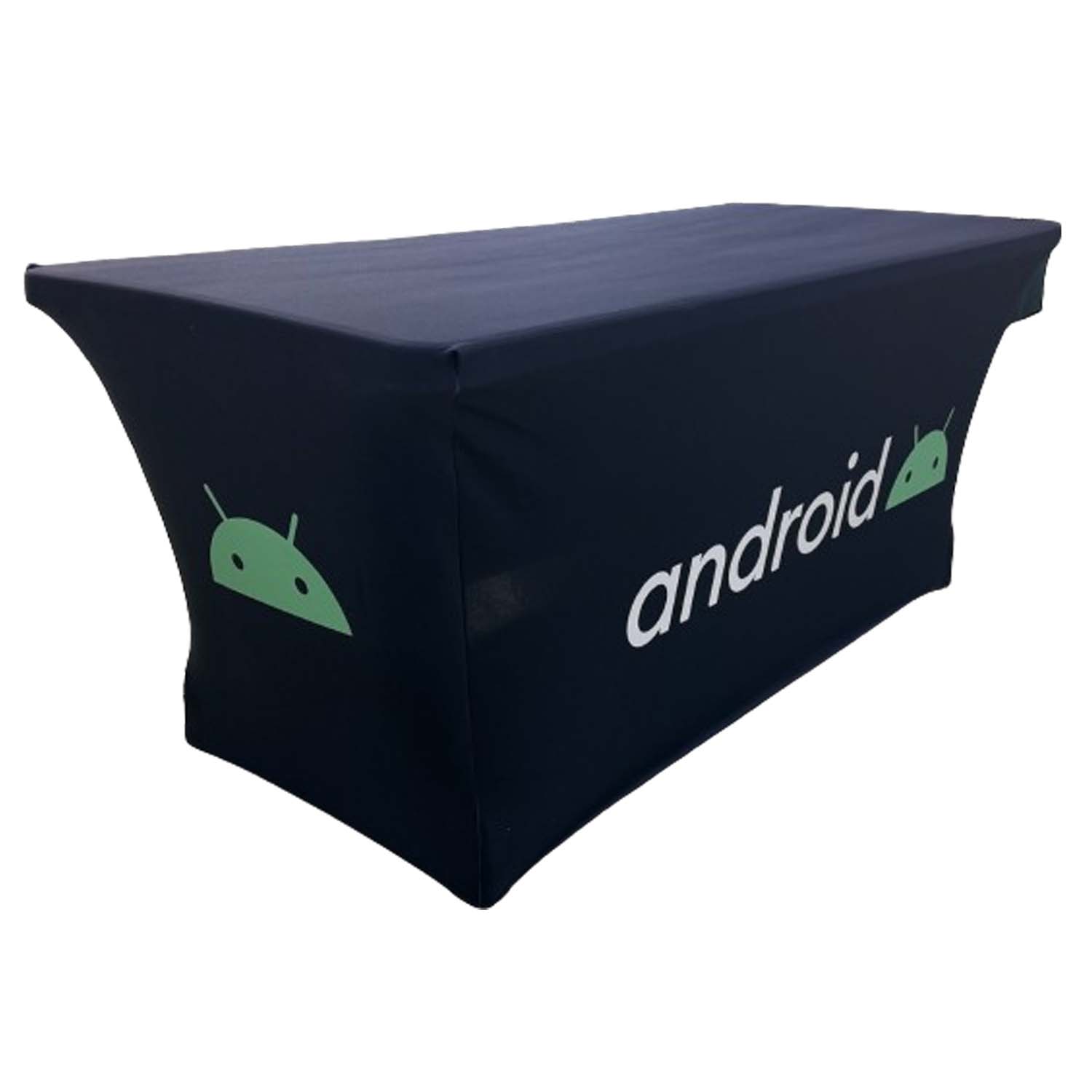 Sublimated Stretch Curved Fit Table Throw for 6ft table, 4 sided, Closed Back 18