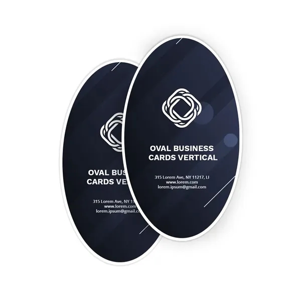 Oval Business Cards - Vertical