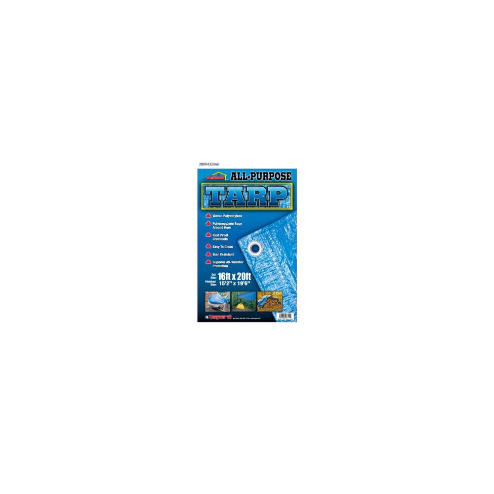 Blue Tarp - Polyethylene 16' x 20' 3
