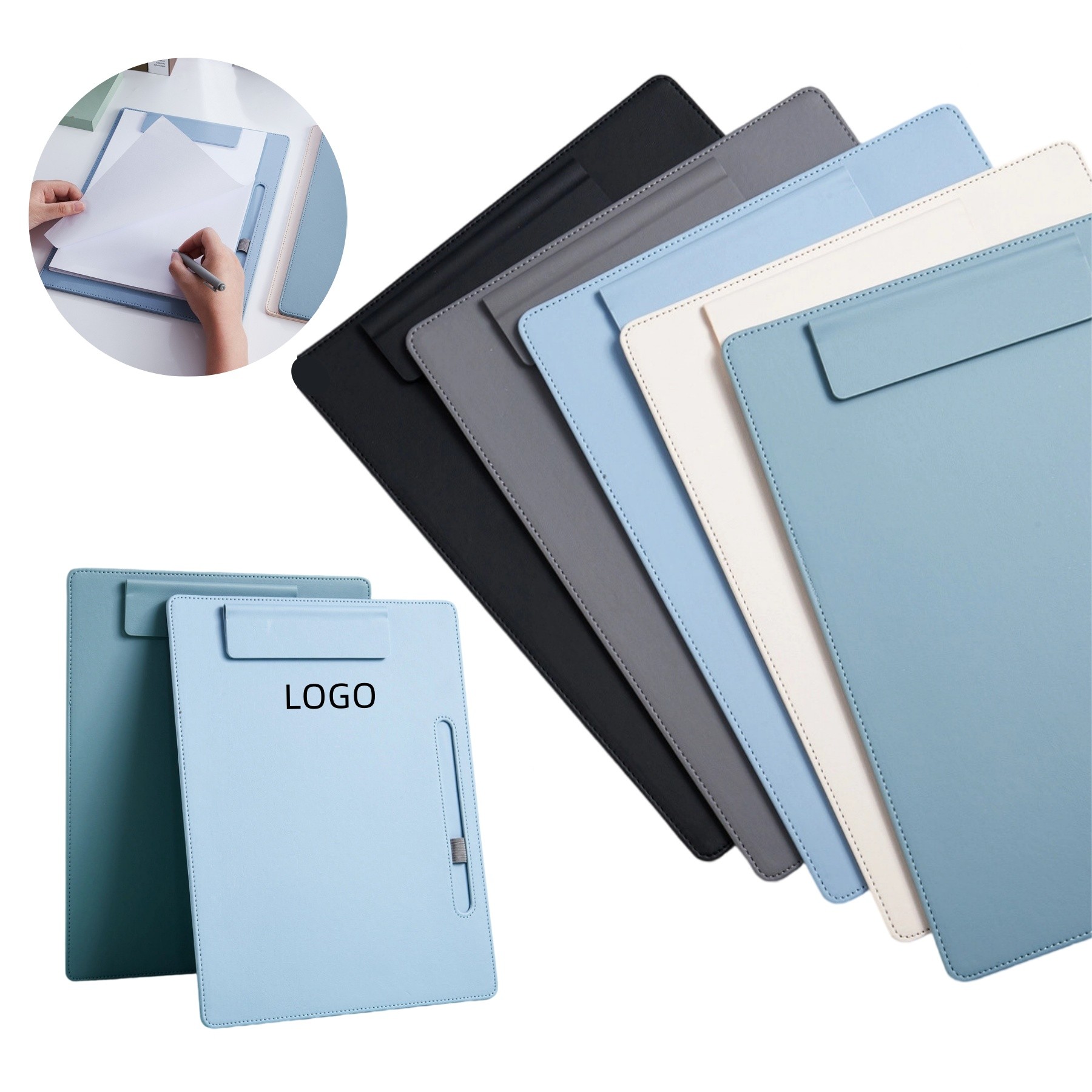 A4 Magnetic Leather-Look Clipboard