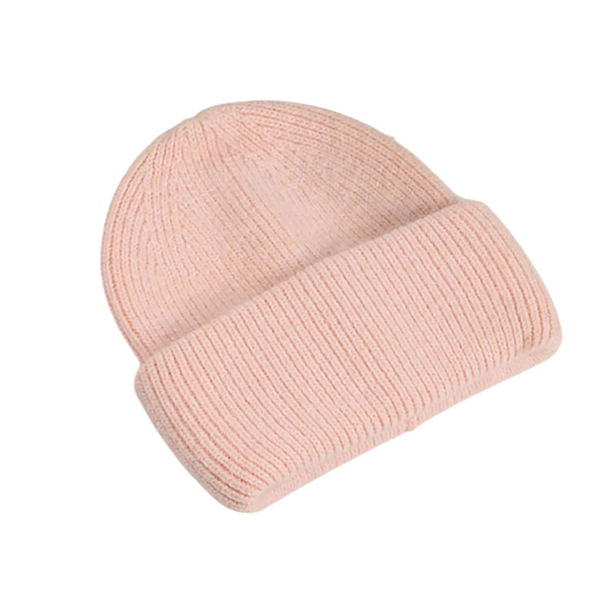 Winter Angora Rabbit Hair Knit Beanie Hat MOQ 10pcs 16