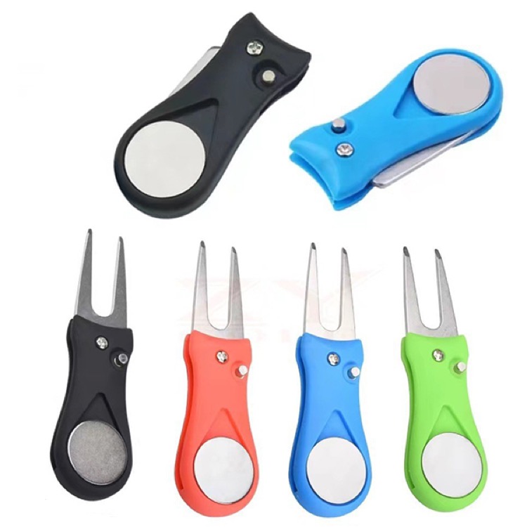 Golf Divot Repair Tool Foldable Stainless Steel Switchblade