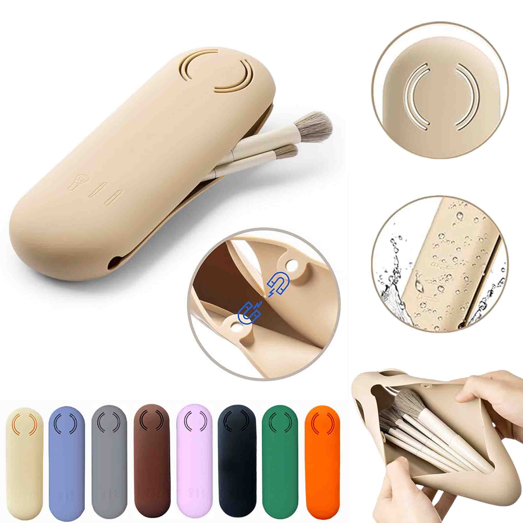 Magnetic Silicone Makeup Brush Holder 2