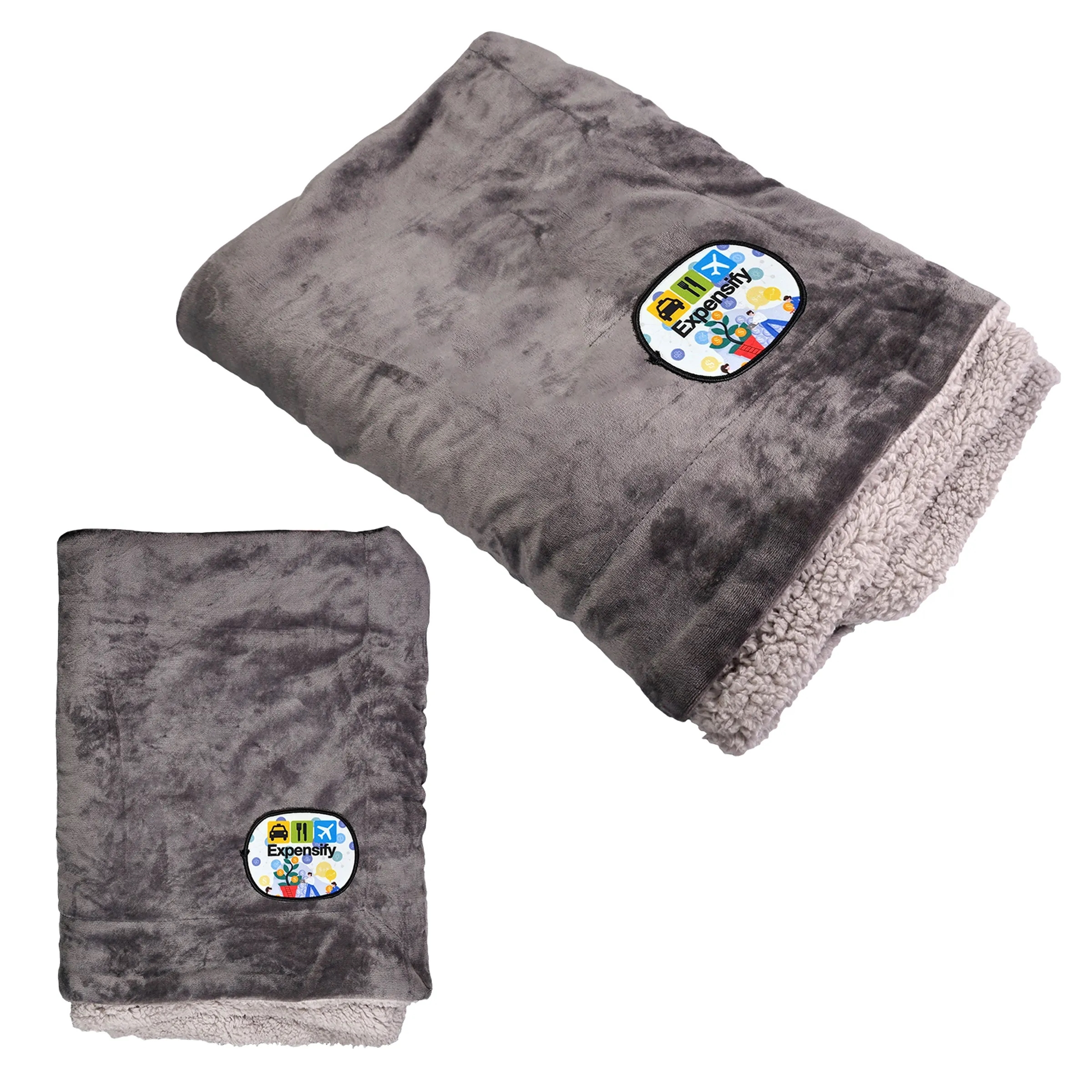 Sherpa Fleece Embroidered Emblem Blanket 2