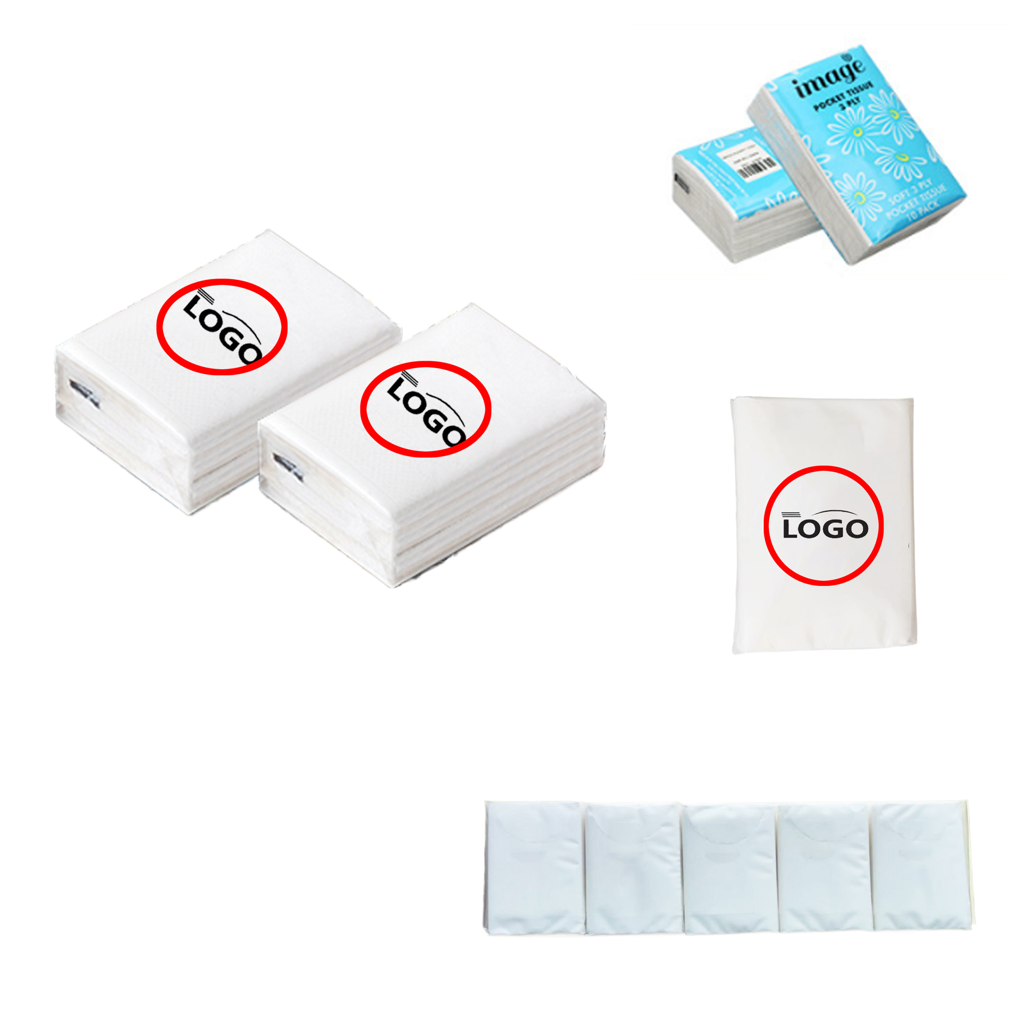 Custom Mini Tissue Paper Napkins Advertising