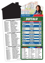 Magna-Card House Shape Magnet Football Schedules (3.5x9)