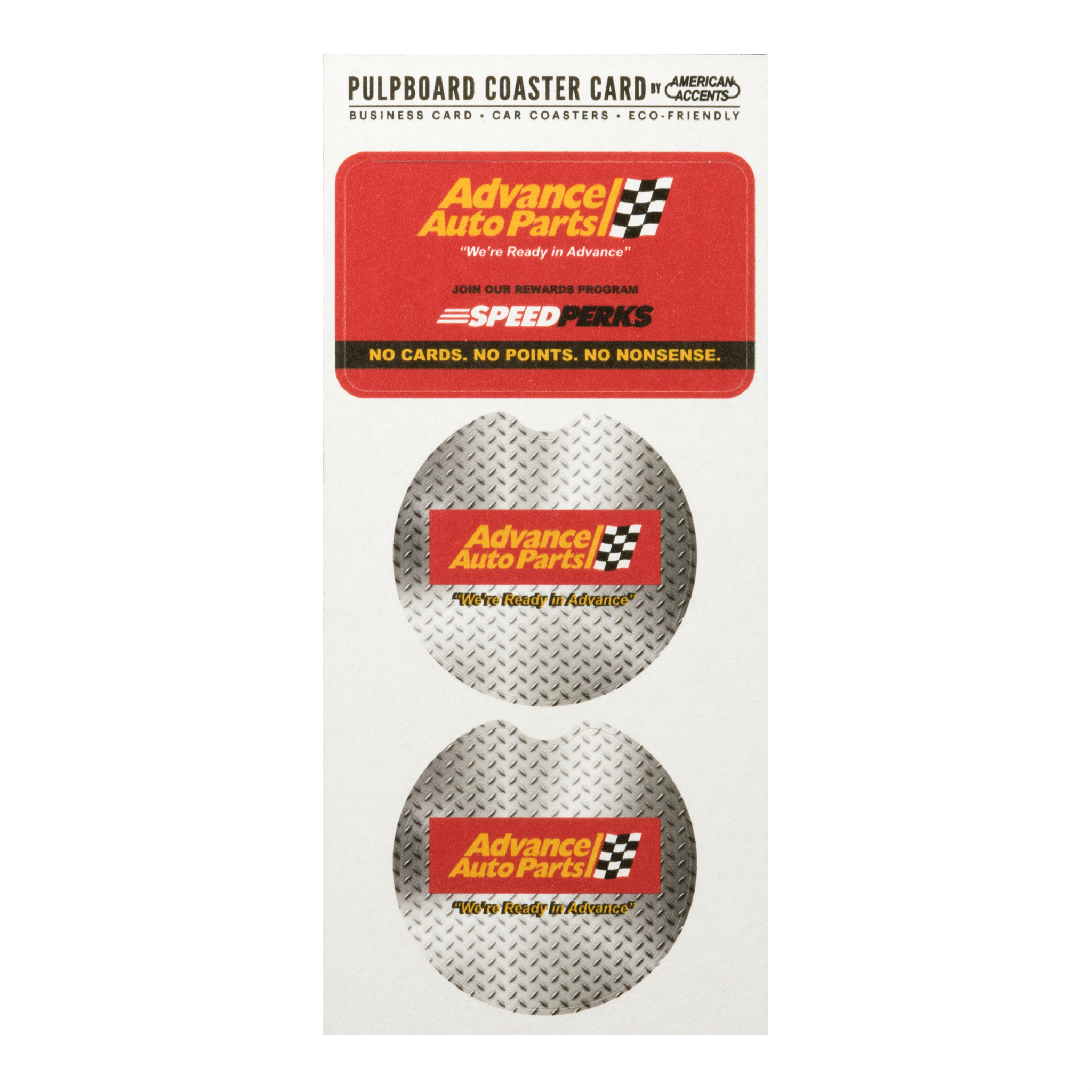 Coaster Card Pulpboard 80 pt Car Coaster 3.875" x 8.500" Digital Print 4