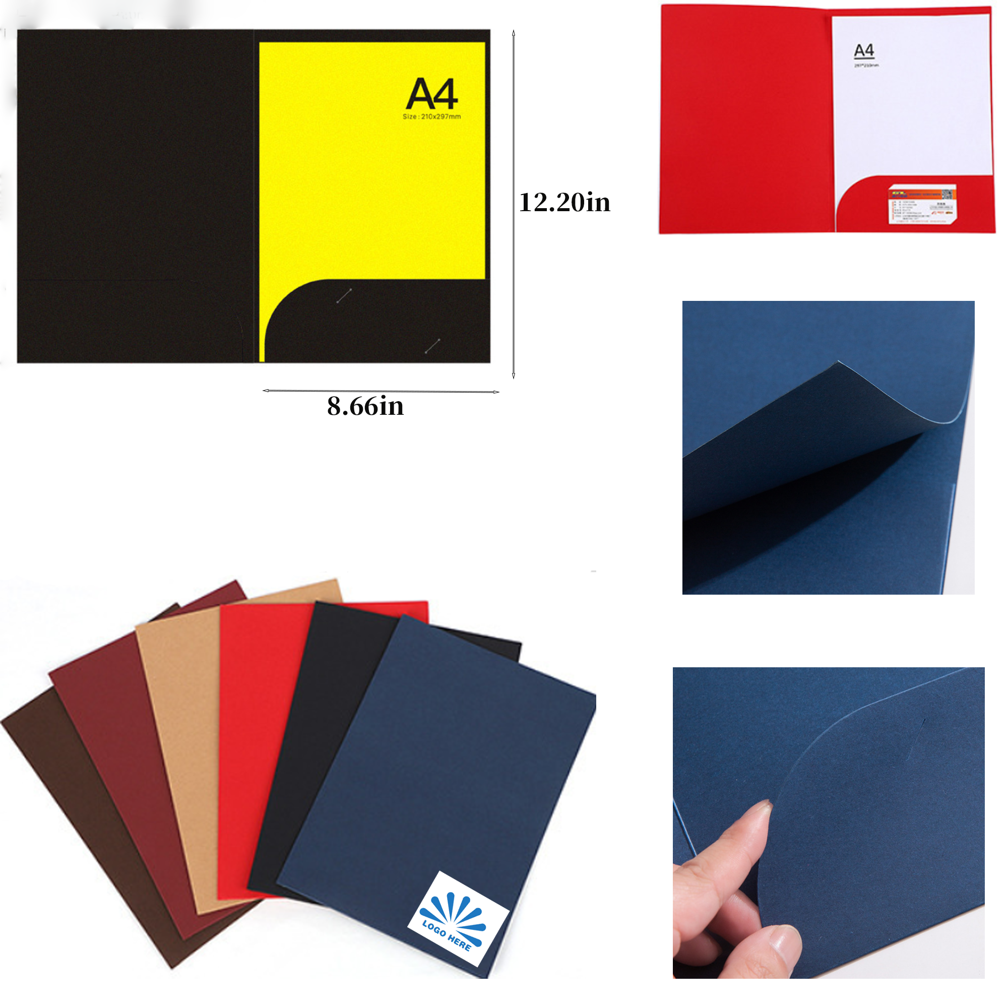 A4 Thick Kraft Paper File Folder