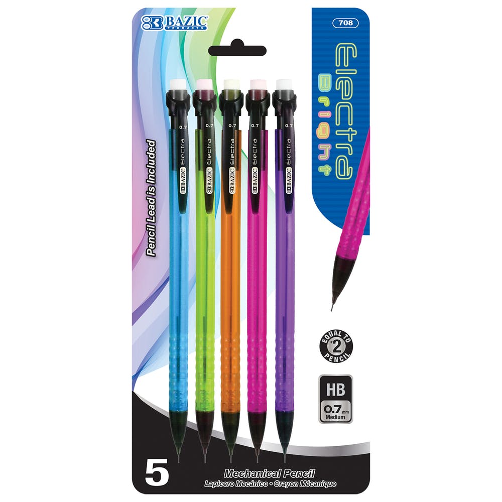 Mechanical Pencils - 0.7 mm Lead 5 Pack 3