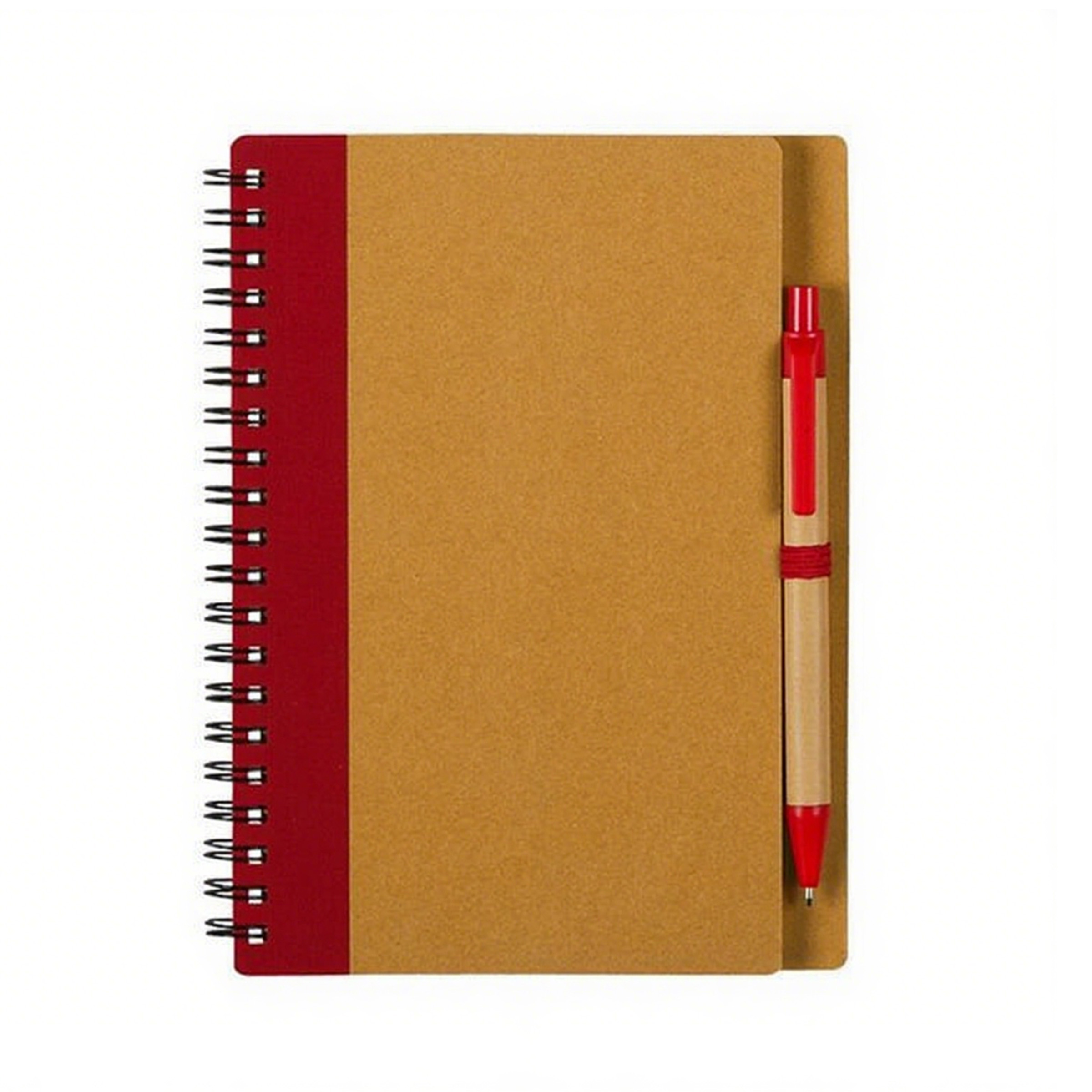 Recycled Kraft Spiral Notebook With Pen 10