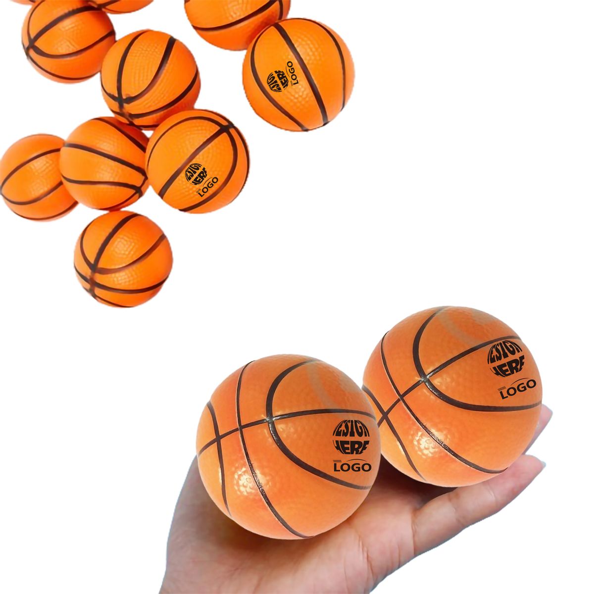 2.4" Basketball PU Foam Stress Reliever Ball MOQ50 4