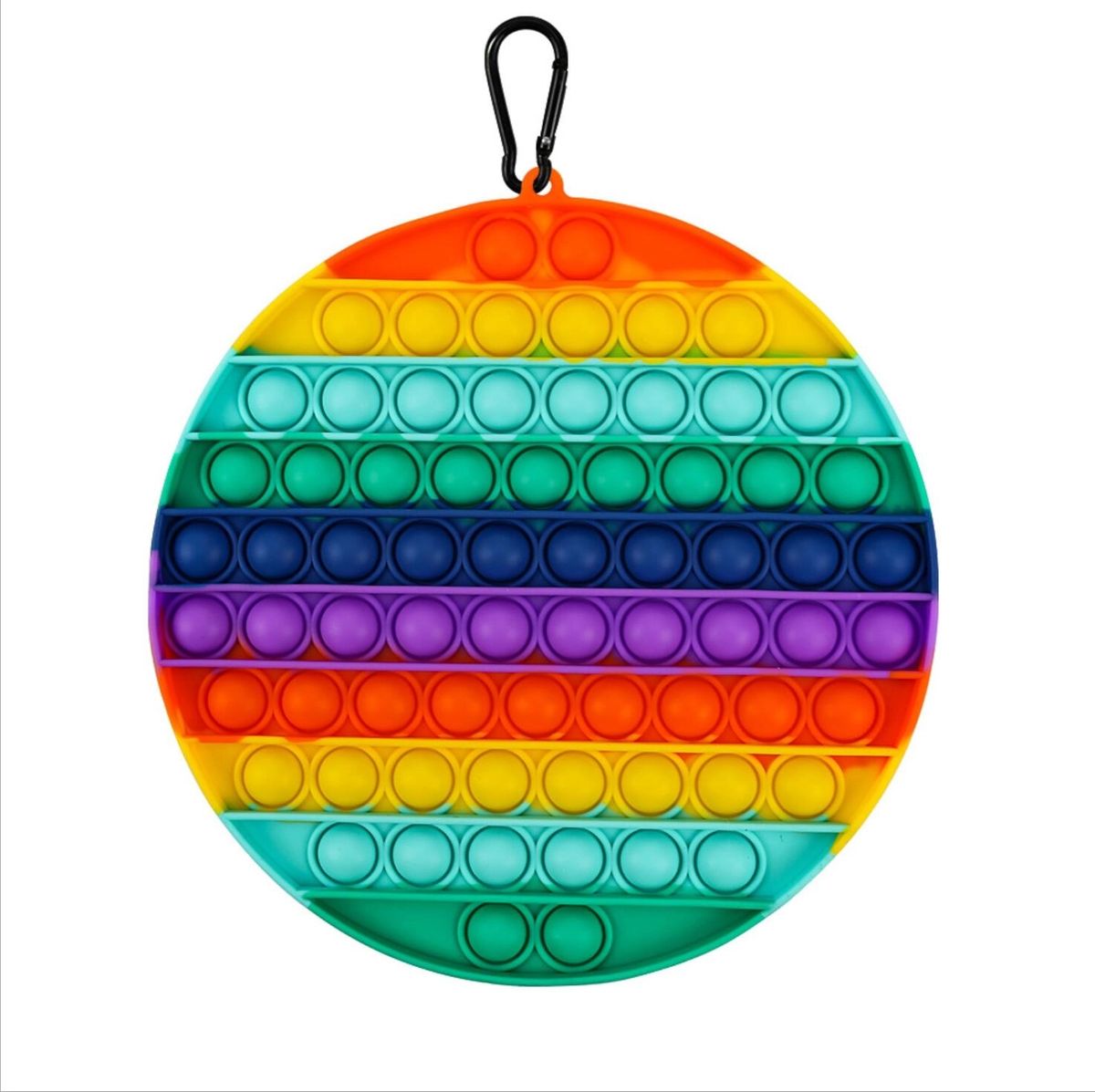 Round Large Size Rainbow Push Pop Bubble Fidget Toy