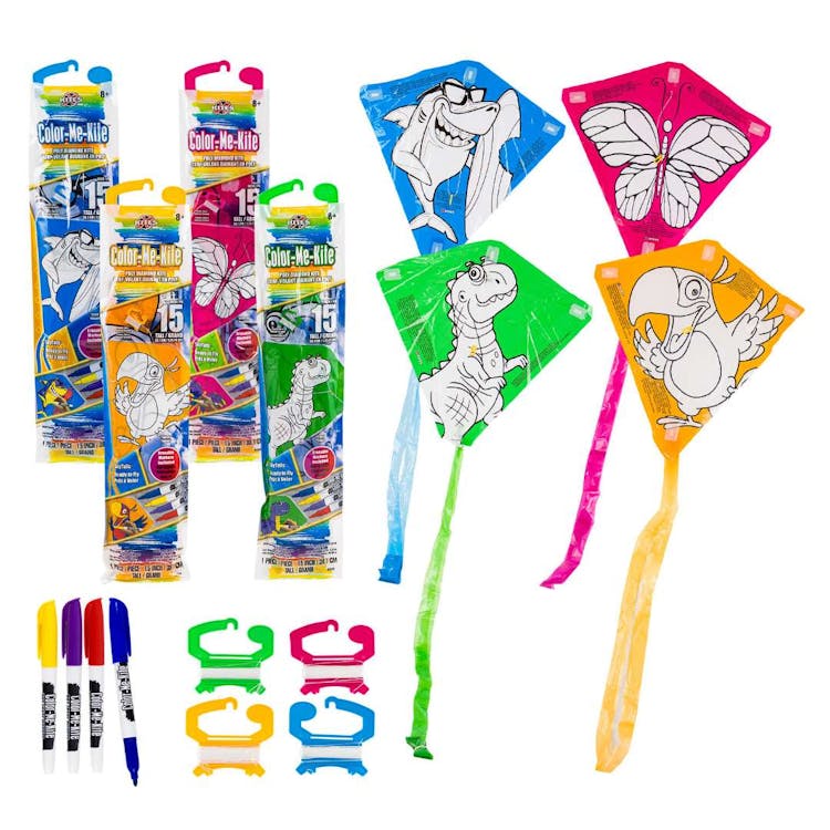 Diamond Shaped Color-Me-Kites Assorted - 15" 3