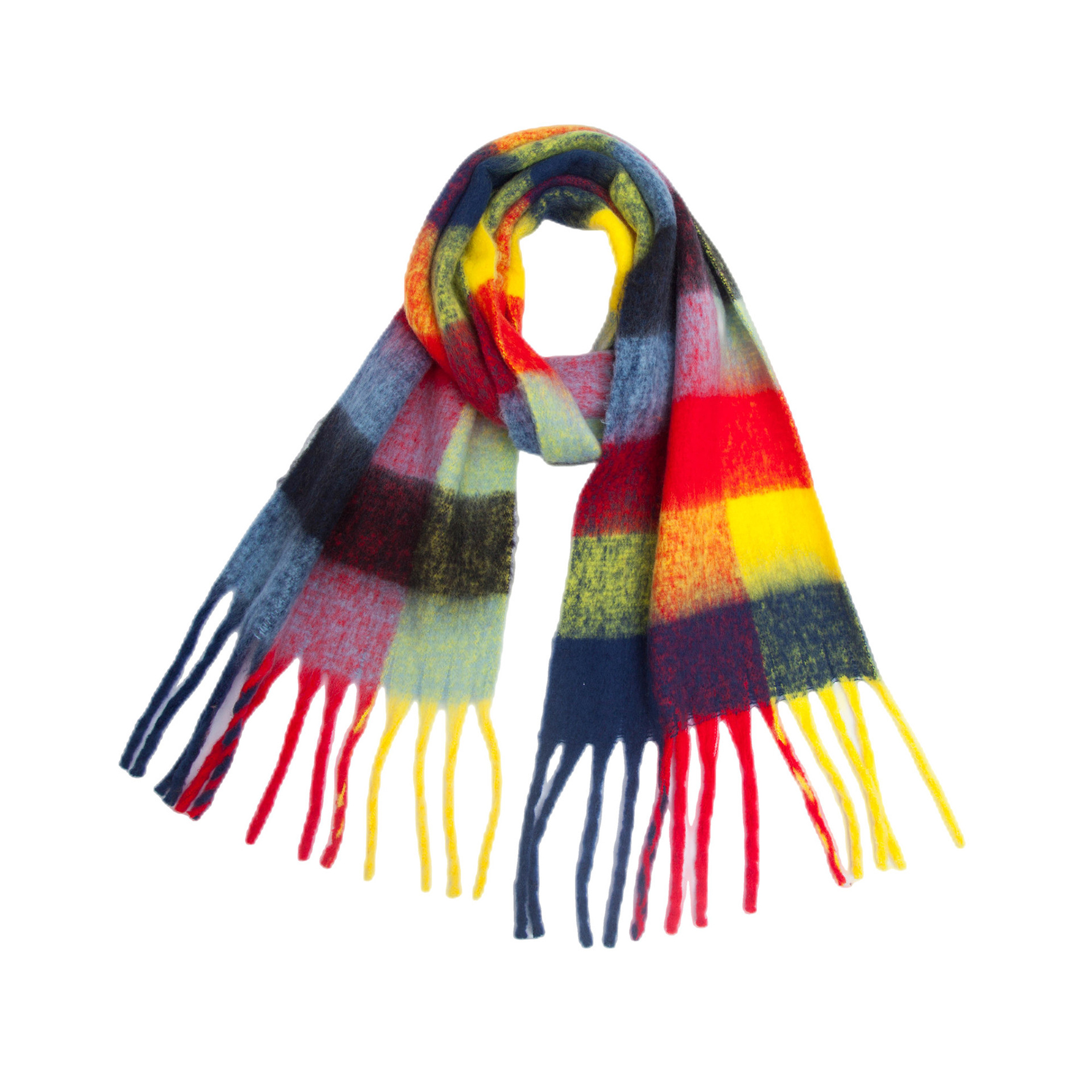 Big Coloured Checked Winter Warm Wrap Scarf 44