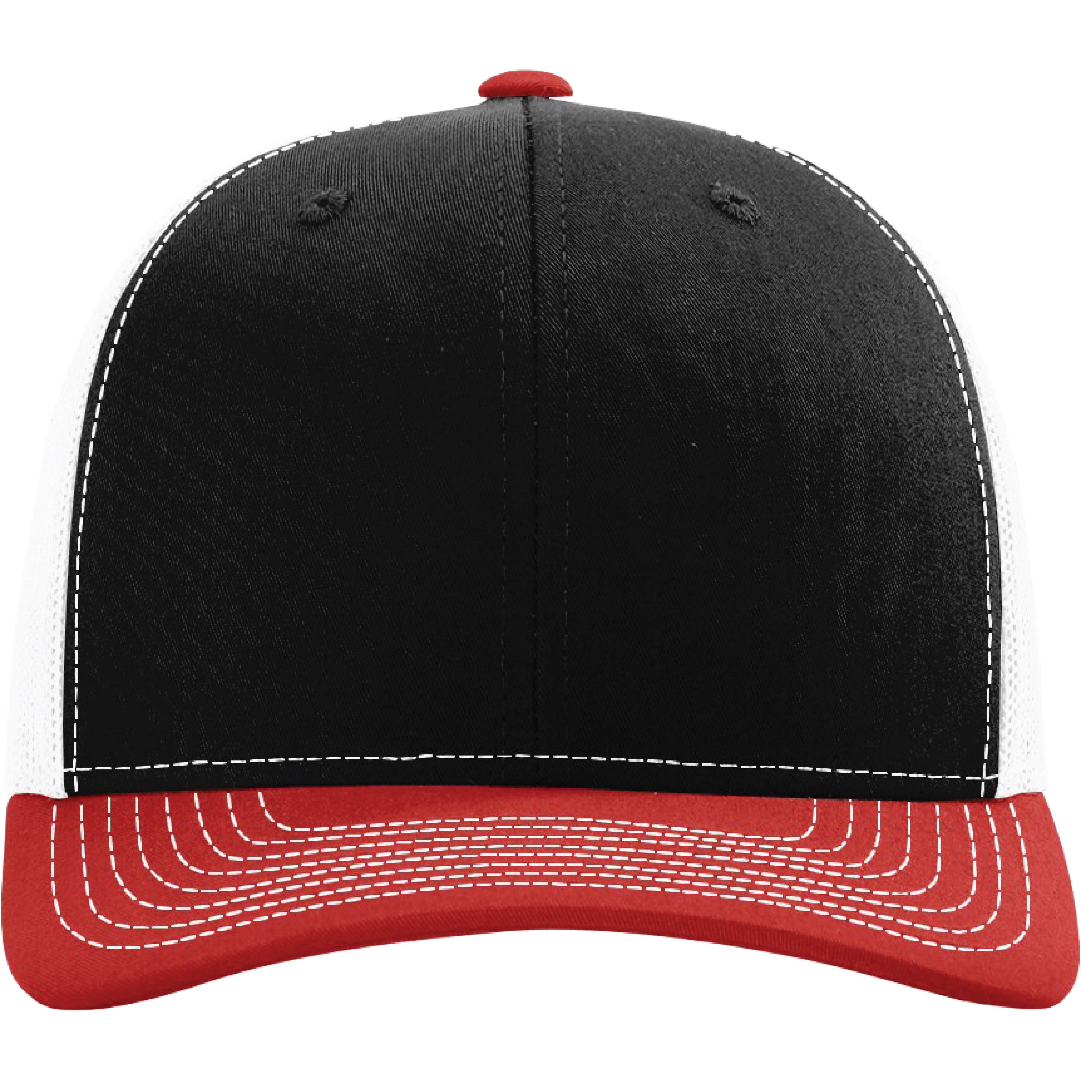 Richardson 112 6-Panel Snapback Trucker Hat w/Leatherette Adhesive Patches or Embroidery 281