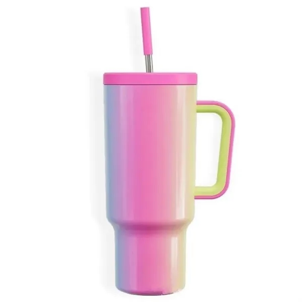 Tumbler With Lid And Straw 40oz for Commutes, Fitness and Travel 2