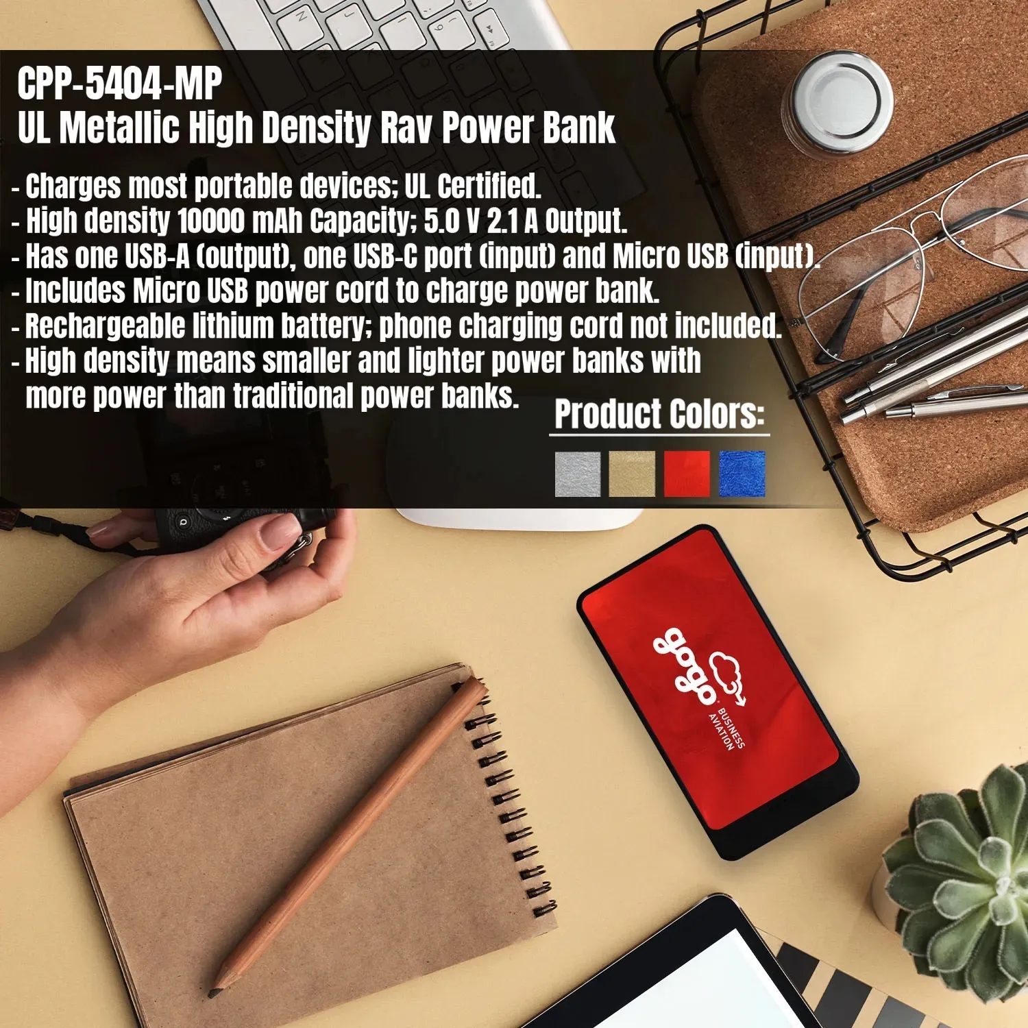 UL METALLIC HIGH DENSITY RAV POWER BANK 5