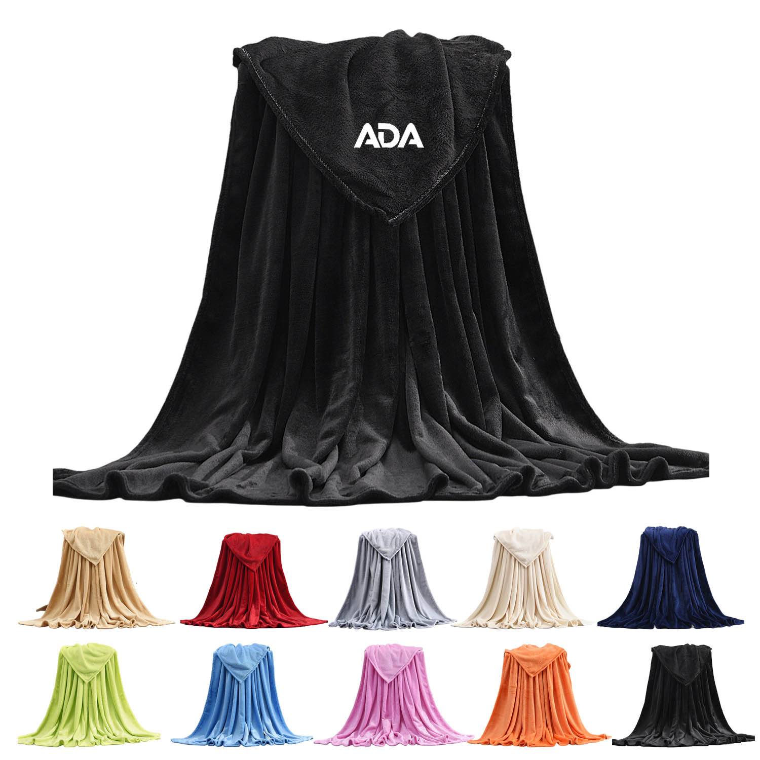 Solid Color Coral Fleece Blanket