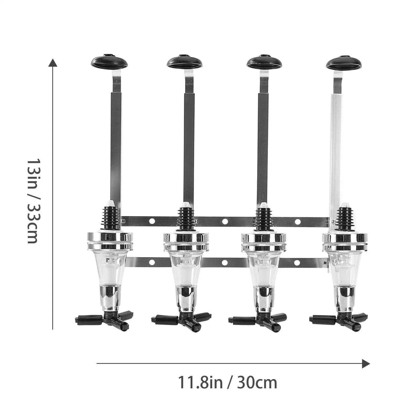 Wall Mounted Liquor Dispenser Aluminum Bracket 1-4 Bottles 11