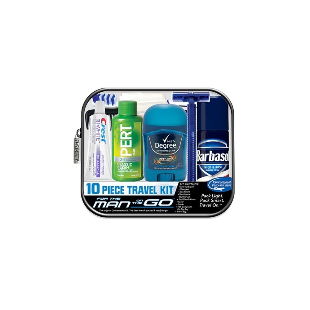 Mens' Deluxe Brand Travel Kits - 10 Pieces 1