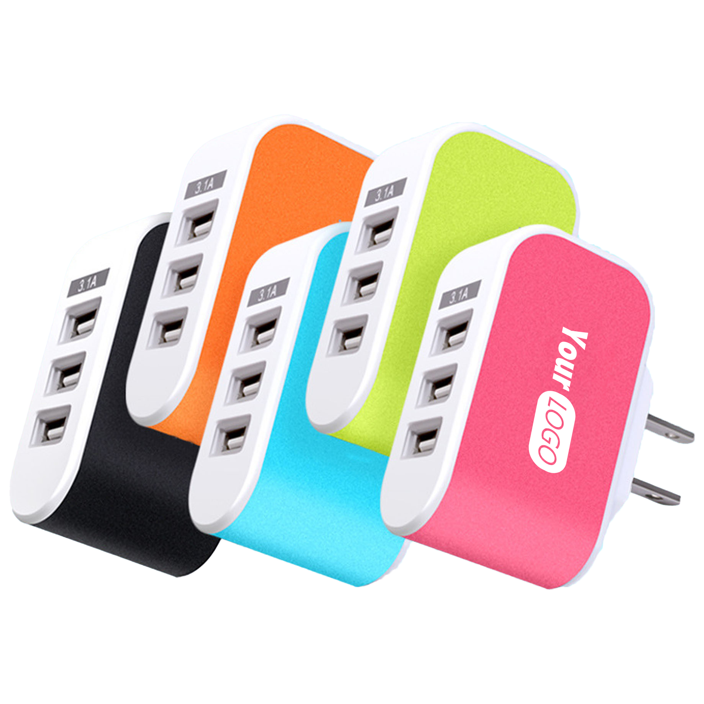 Pc Efficient Multi-Device Charging With 3-Port Usb Wall Charger 4