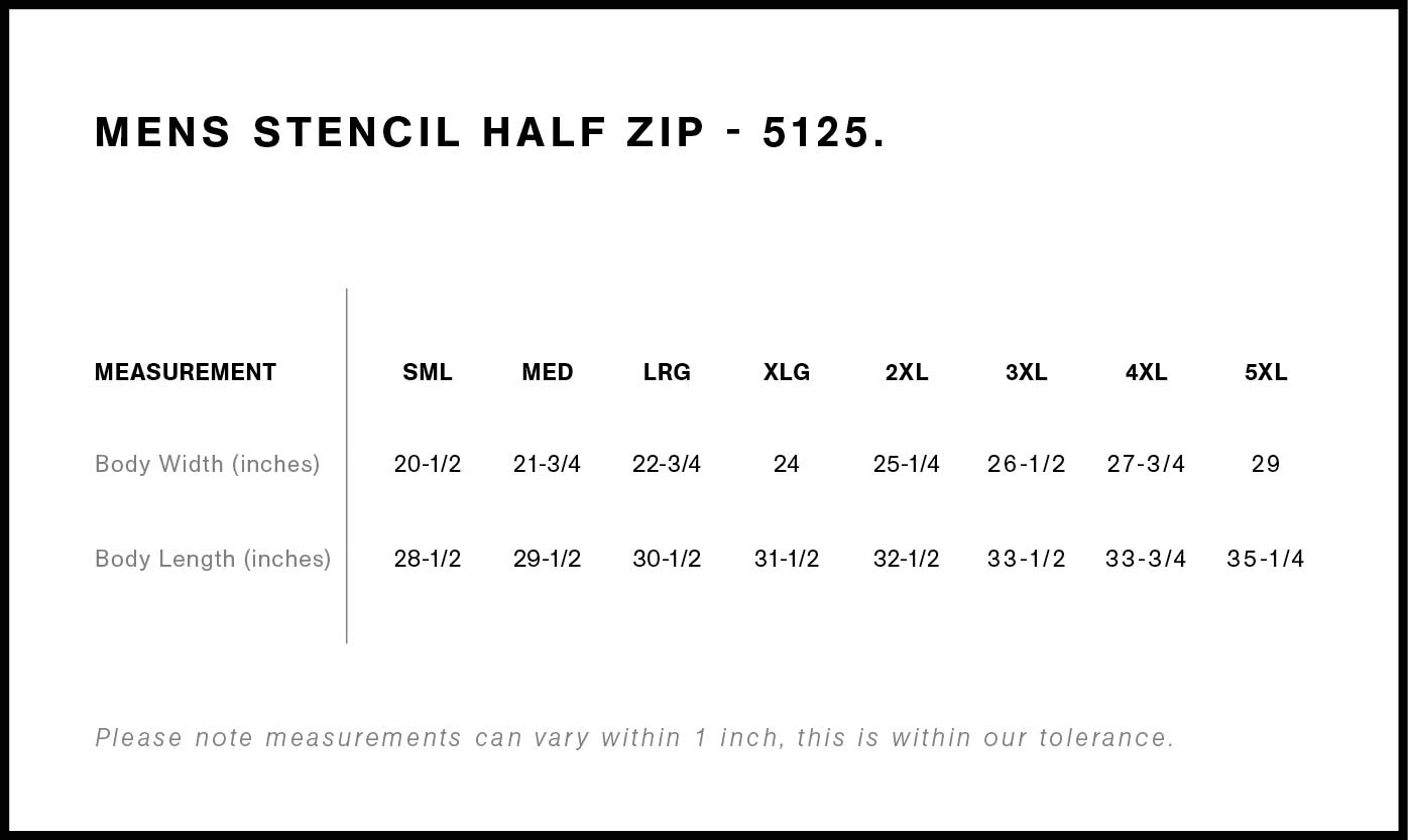 Stencil Half Zip Crew | 5125, custom hoodie or sweatshirt with logo imprint 70