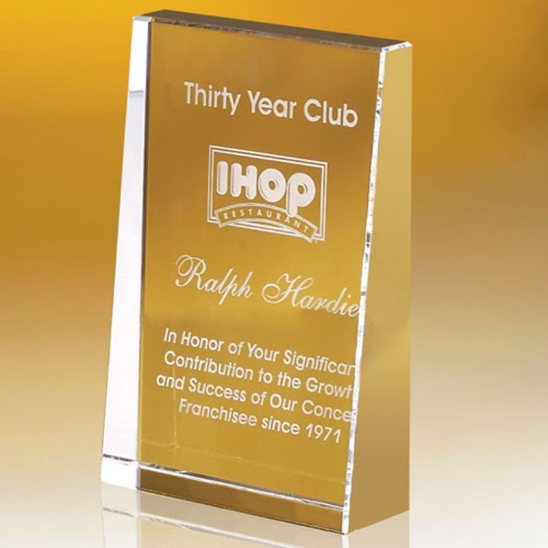 Vertical Award Slanted