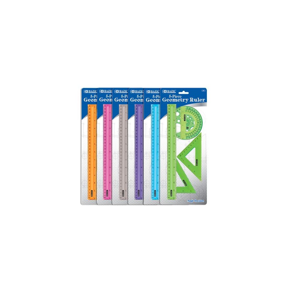 Geometry Ruler Combination Sets - 5 Piece 3