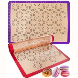 Safe Non-Toxic Non-Stick Silicone Macaron Baking Mats with Measurements
