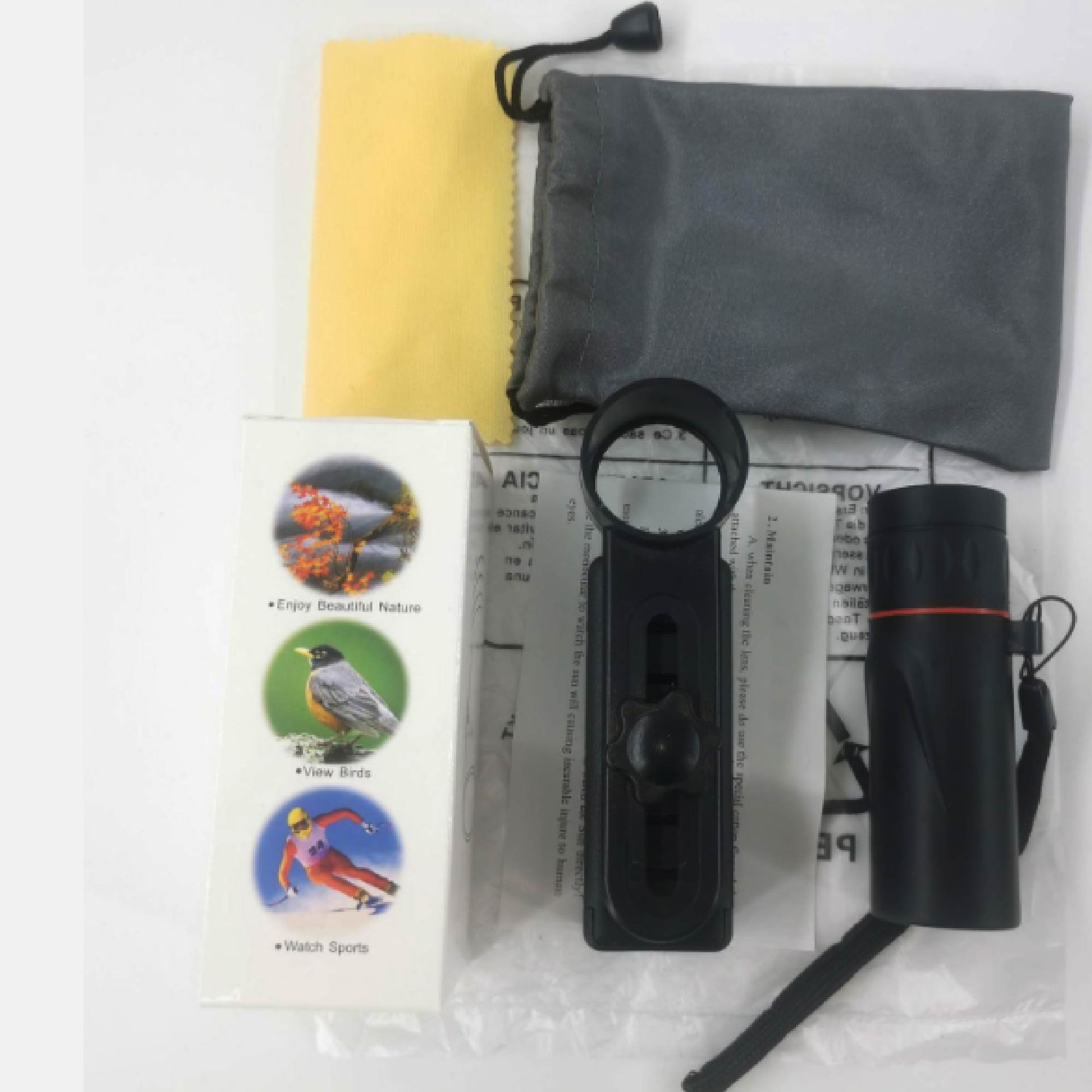 MOQ 10 pcs HD Monocular with Mount 8