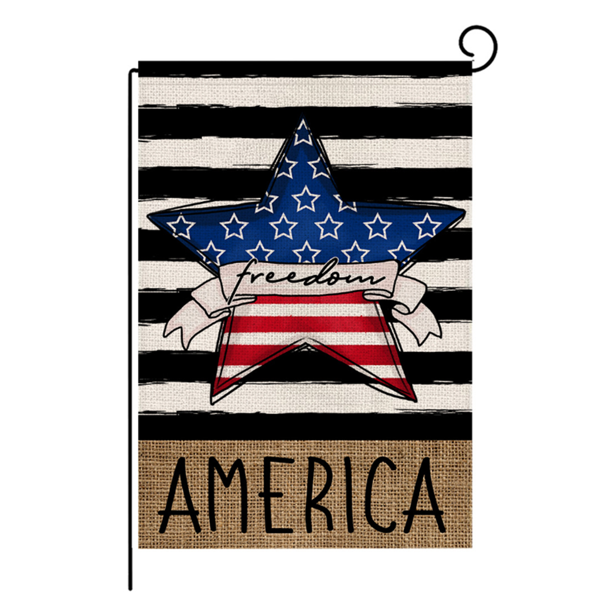 Printed Linen Polyester Decorative Flag 20