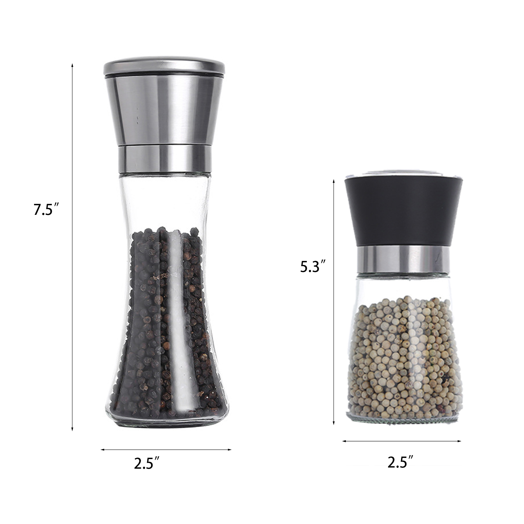 Stainless Steel Salt and Pepper Grinder 6