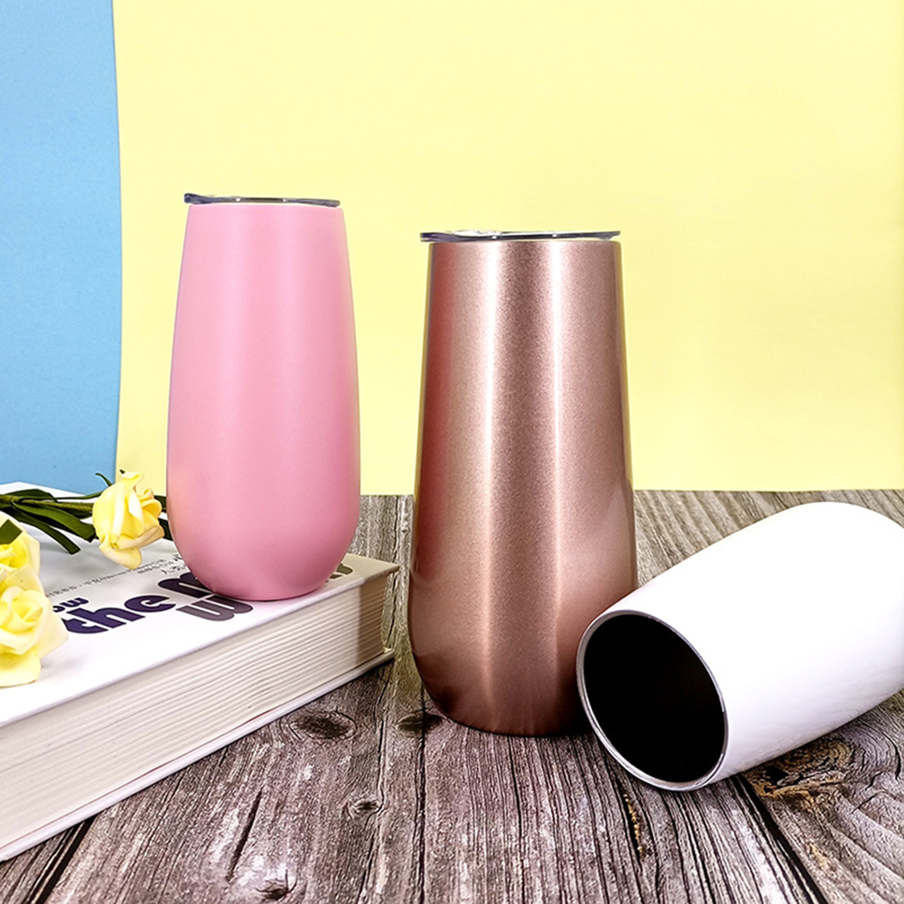 6oz Vacuum Insulated Champagne Lid Tumbler